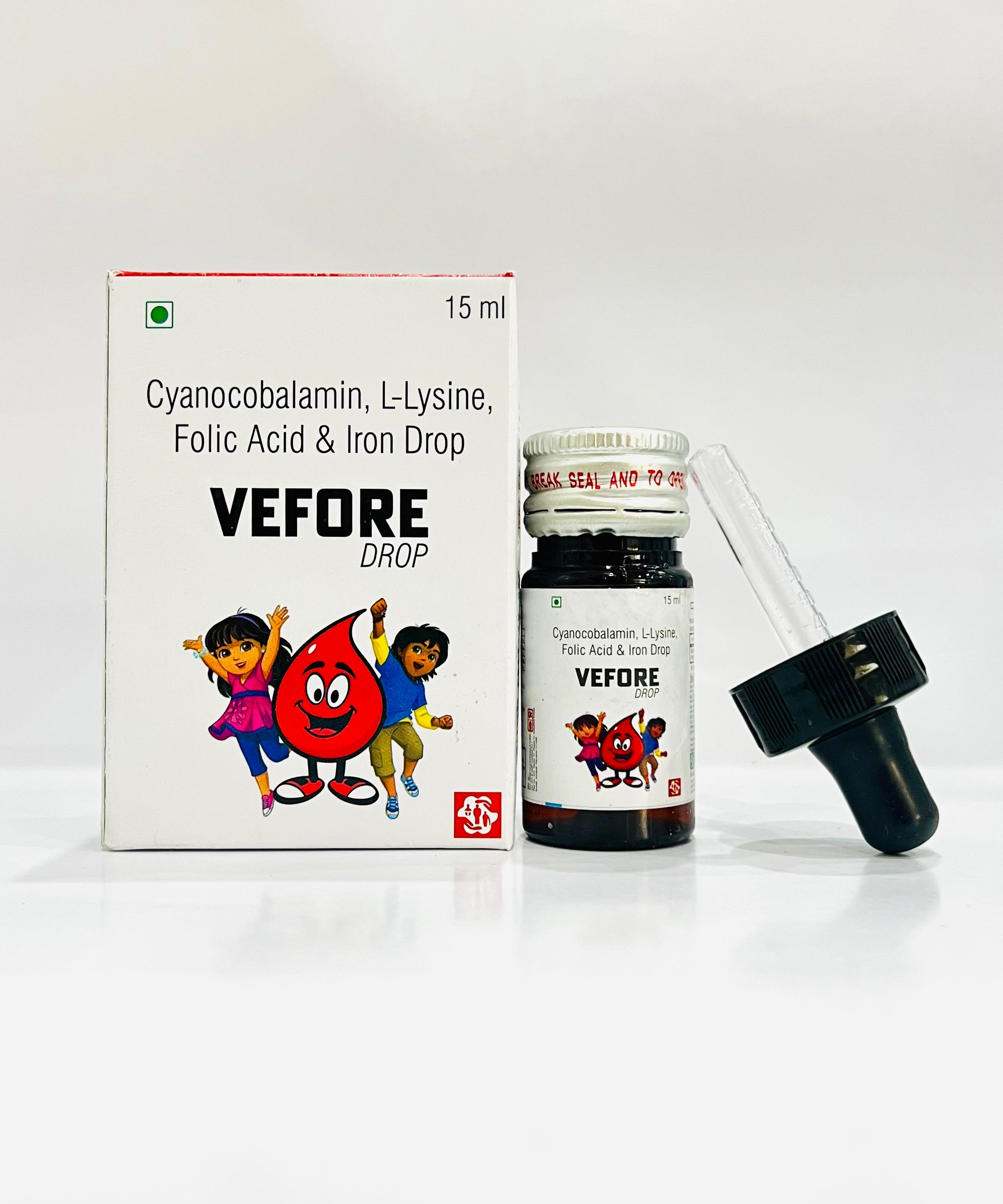 Pharma Cyanocobalamin L-Lysine, Folic Acid & Iron Drop