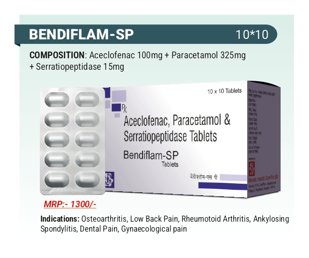 Aceclofenac, Paracetamol, and Serratiopeptidase Tablets