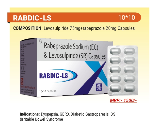 Enteric Coated Rabeprazole Sodium & Sustained Release Levosulpiride Capsules