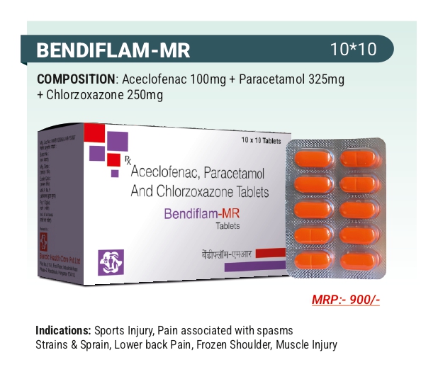 Aceclofenac, Chlorzoxazone & Paracetamol Tablets