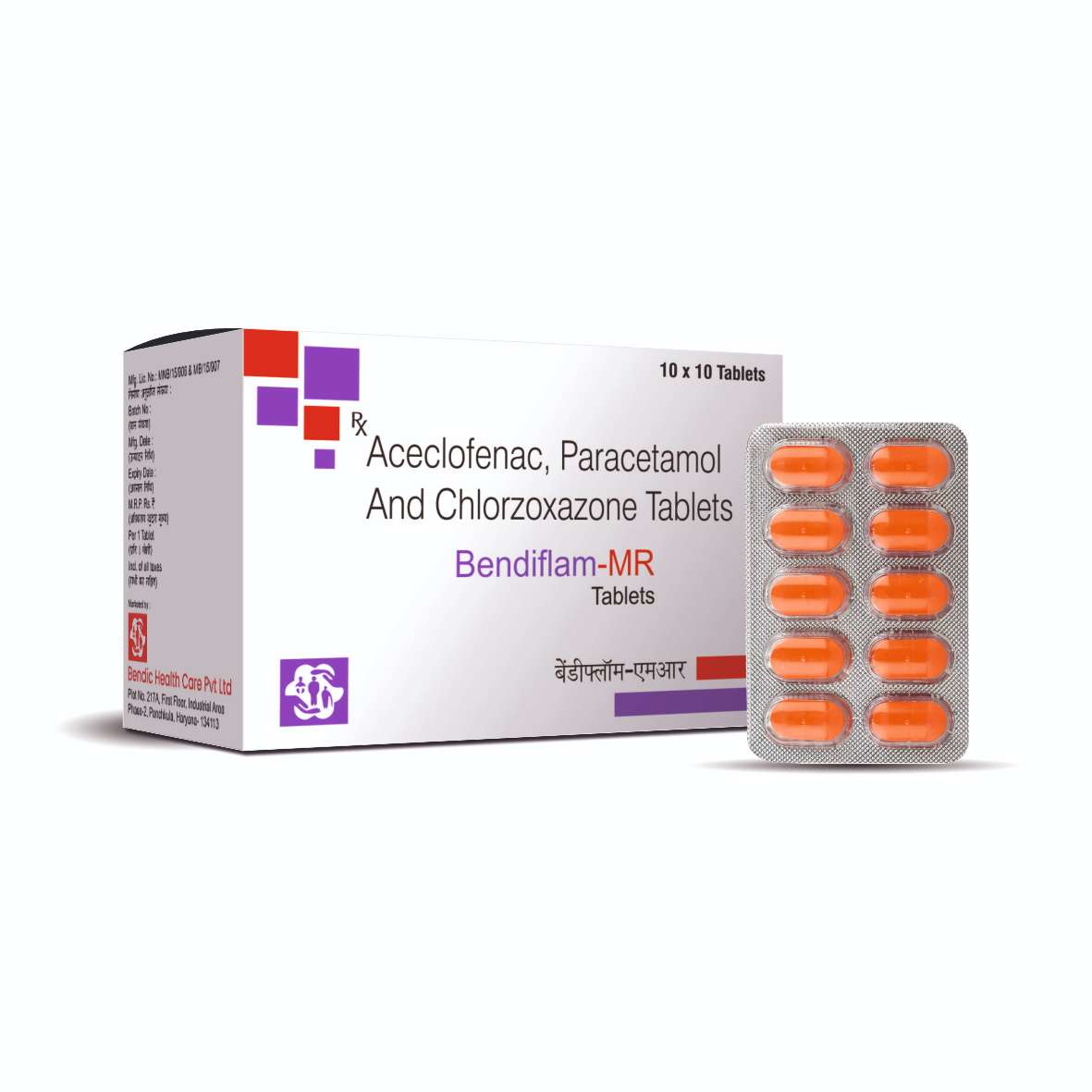 Aceclofenac, Chlorzoxazone & Paracetamol Tablets