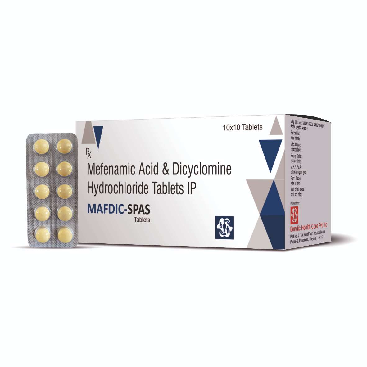 Mefenamic Acid and Dicyclomine HCl Tablets