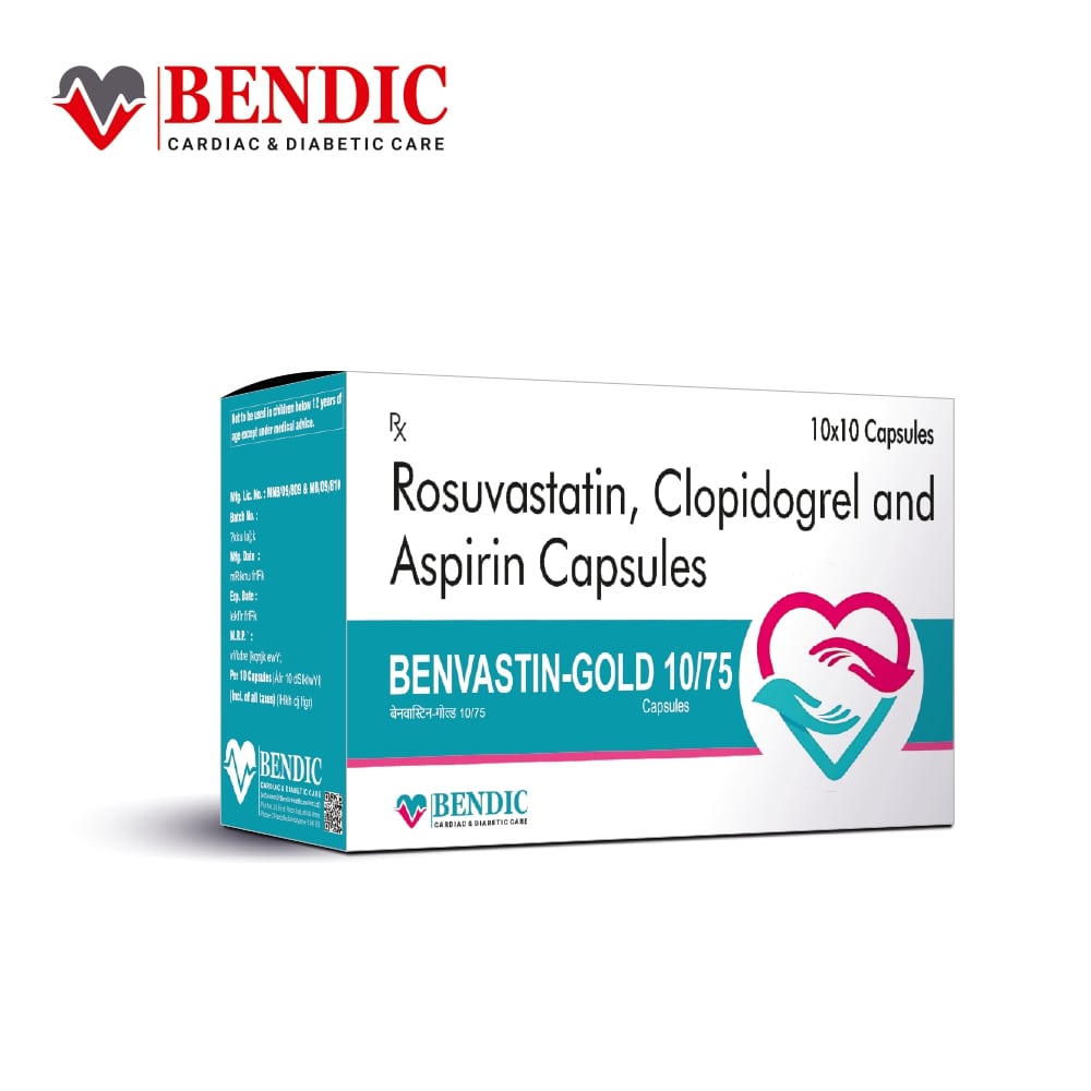 Pharma Rosuvastatin, Clopidogrel And Aspirin Capsules