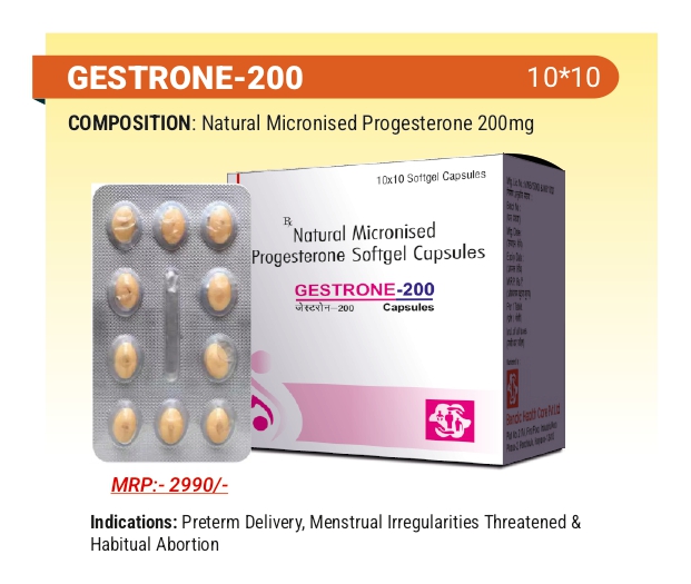 Natural Micronised Progesterone Soft Gelatin Capsules