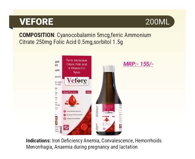 Iron, Folic Acid, Sorbitol & Cyanocobalamin Syurp
